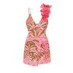 2023 New Arrival Push Up Women Bikini Set Floral Printed Ruffle Bikinis Strappy Bandage Swimwear Brazilian Biquini Bathing Suit SS69