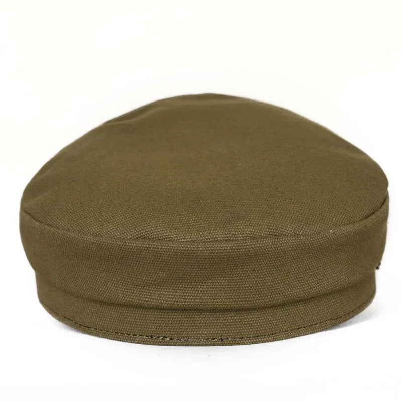 2025 New Navy Peaked Sailor Cap Men Women Summer Beret Hat Male Canvas Grey Eagle Belt Locomotive German Captain Casque