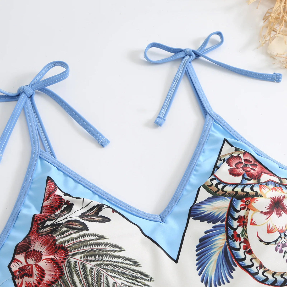 2023 New Arrival Push Up Women Bikini Set Floral Printed Ruffle Bikinis Strappy Bandage Swimwear Brazilian Biquini Bathing Suit SS69