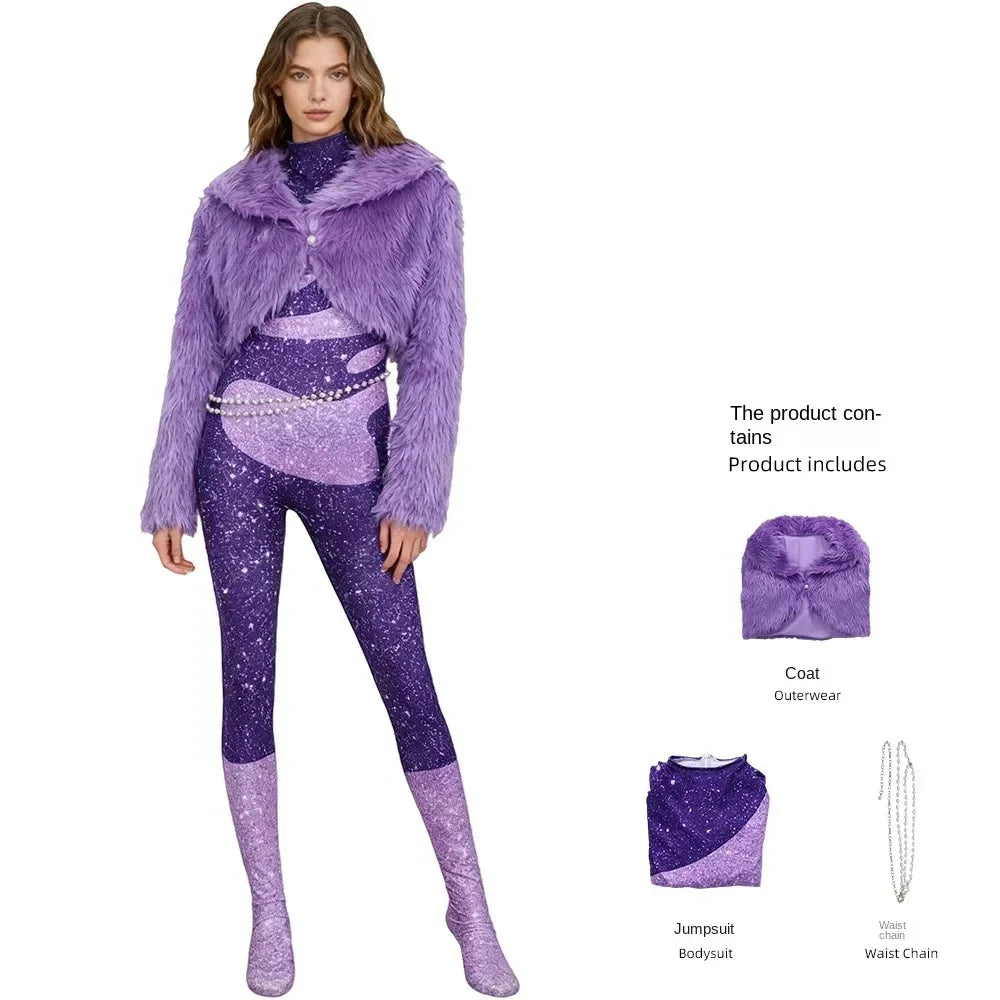 ZOBOTT Zootopia Gazelle Cosplay Costume Women's Polyester Outfit Set