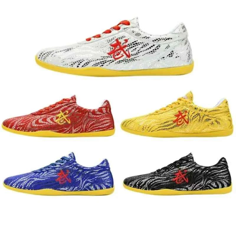 Genuine Leather Chinese Wushu Shoes Taolu Kungfu  Practice Martial Arts Shoes Taichi Shoes for Men Women