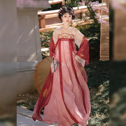 SS69 Women's Traditional Chinese Hanfu Polyester Fairy Dance Costume