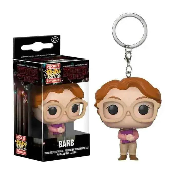 Funko Pop Pocket Pop Keychain Stranger Things Eleven Robin Barb Steve Dustin Key Ring Chain Model Toy Adults Children Gift Toys