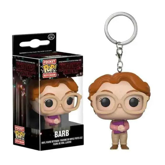 Funko Pop Pocket Pop Keychain Stranger Things Eleven Robin Barb Steve Dustin Key Ring Chain Model Toy Adults Children Gift Toys