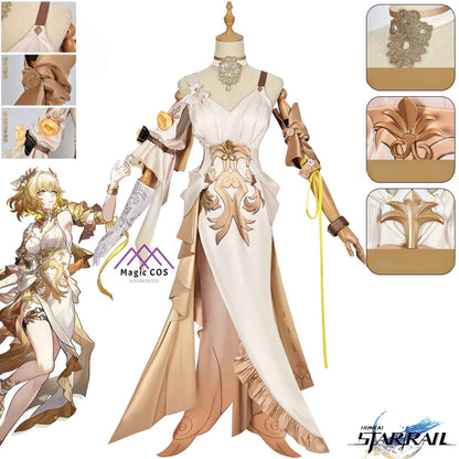 Game Honkai: Star Rail Aglaea Cosplay Costume New Skin The Weaver of Gold Anime Clothes Halloween Party Cos Uniforms Comic Con