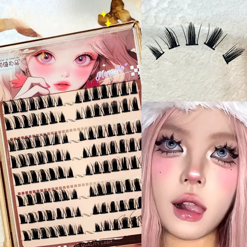 Little Devil False Eyelashes Manga Lashes Reusable Natural Thick Fluffy Soft Single Individual Cluster Eye Extension Beauty Tool SS69