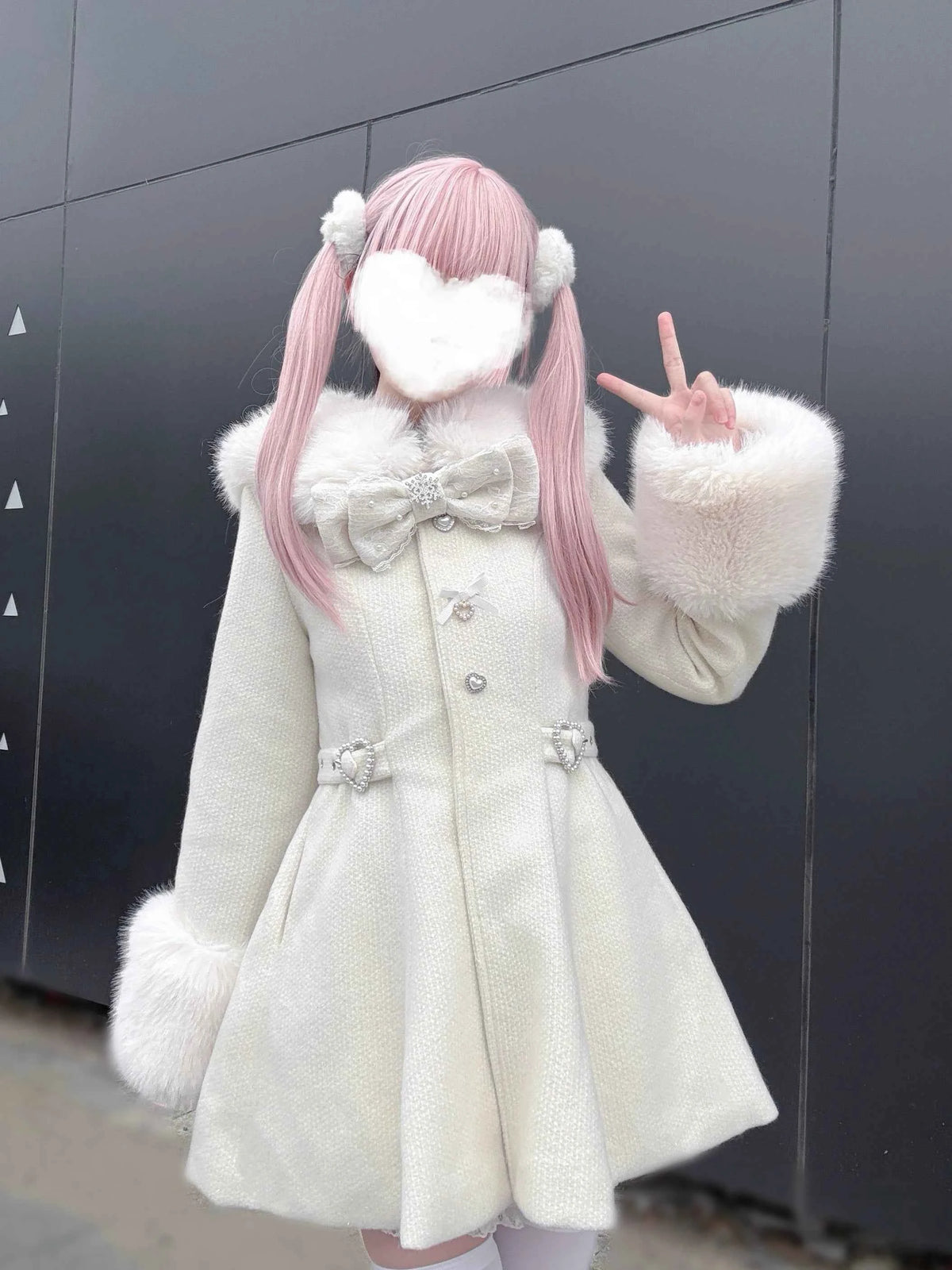 Original Japanese Mass-Produced Lace Jackets Girls Women Cute Bow Waist Cinch Heavy Drill Button Slim Fit Elegant Black Coat
