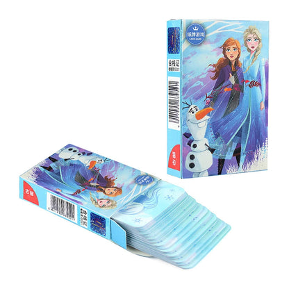54Pcs/Box Disney Paper Playing Cards Mickey Avengers Frozen Anime Poker Cards Child Adult Desktop Games Toys SS69