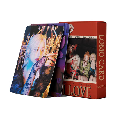 KPOP 55cards/set (G) I-DLE Album Card I FEEL Album GIDLE Ye Shuhua MINNIE Printed Photo Card LOMO Card Gift For Girls Collection SS69