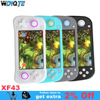 WDYQJE Open Source XF43 Retro Handheld Game Console Linux System Gaming Video Players Console Portable Pocket Device Child Gift SS69