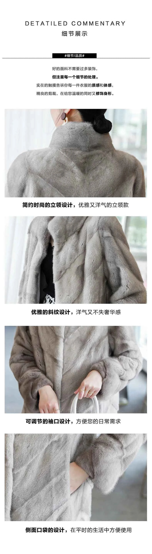 HDHOHR 2025 100% Real Mink Fur Coat Women Long High Quality Natural Mink Fur Jackets Winter Thick Warm Luxury Female Fur Parkers