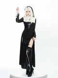 Halloween Cute Female Anime Nun Costume Role Play Performance Clothes Sexy Ladies Performance Fancy Dress Sister Costume New