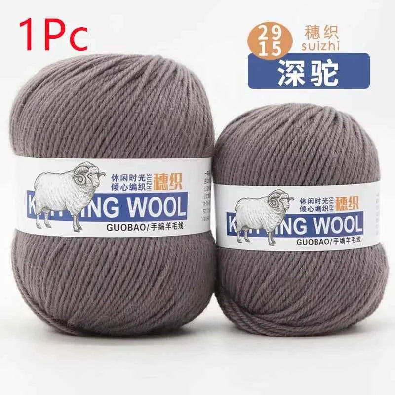 50g/Ball 100% Wool Yarn Pure Merino Thick Thread For Hand Knitting Scarf Sweater DIY Doll Woven Material