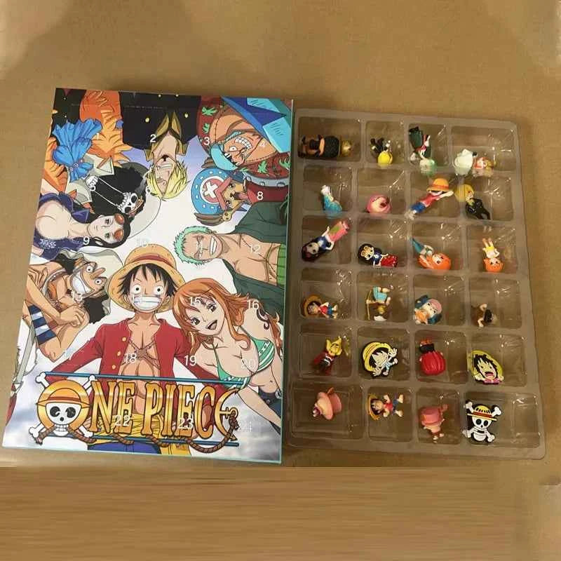2025 ONE PIECE Christmas Advent Calendar Day Fun 24 Days Halloween Countdown Blind Box  Anime Christmas Collection Toy Gifts