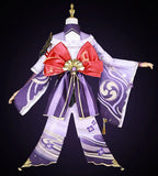 Raiden Shogun Cosplay Costume Set with Wig for Women