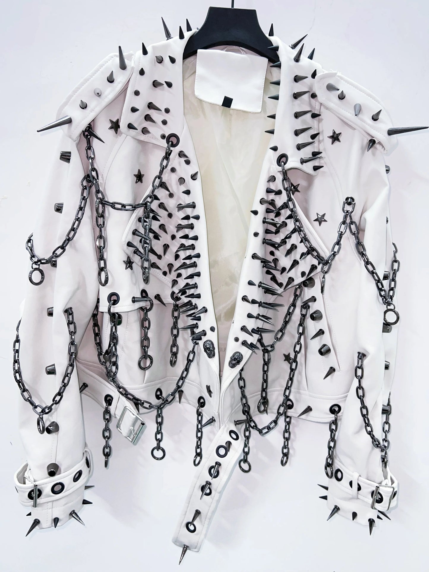 vintage Leather  y2k  Jacket Skull Jacket Punk Jacket  gothic Leather gothic clothes y2k fashion y2k clothes  harajuku Jacket SS69