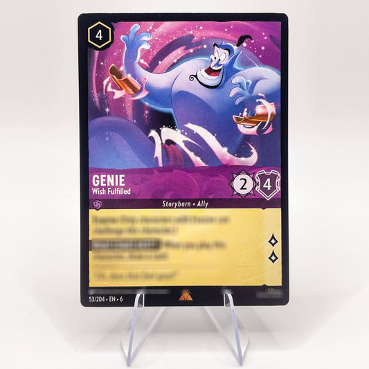 Proxy Popular Favorites Lorcana Card Genie - Wish Fulfilled 53/204 Azurite Sea TCG Near Mint Rare Cards SS69 10.69 53-EN-6