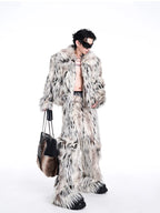 Mauroicardi Men's Faux Fur Wide Leg Pants