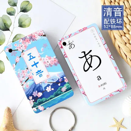 Japanese Language Hiragana Katakana Syllabary Gojūon Learning Card Book Pocket Flash Education Teaching Toys SS69