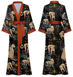 Daiwor Kout Silk Satin Robe for Women Long Japanese Kimono Robe Lightweight Soft Bathrobe Summer Luxury Dressing Gown
