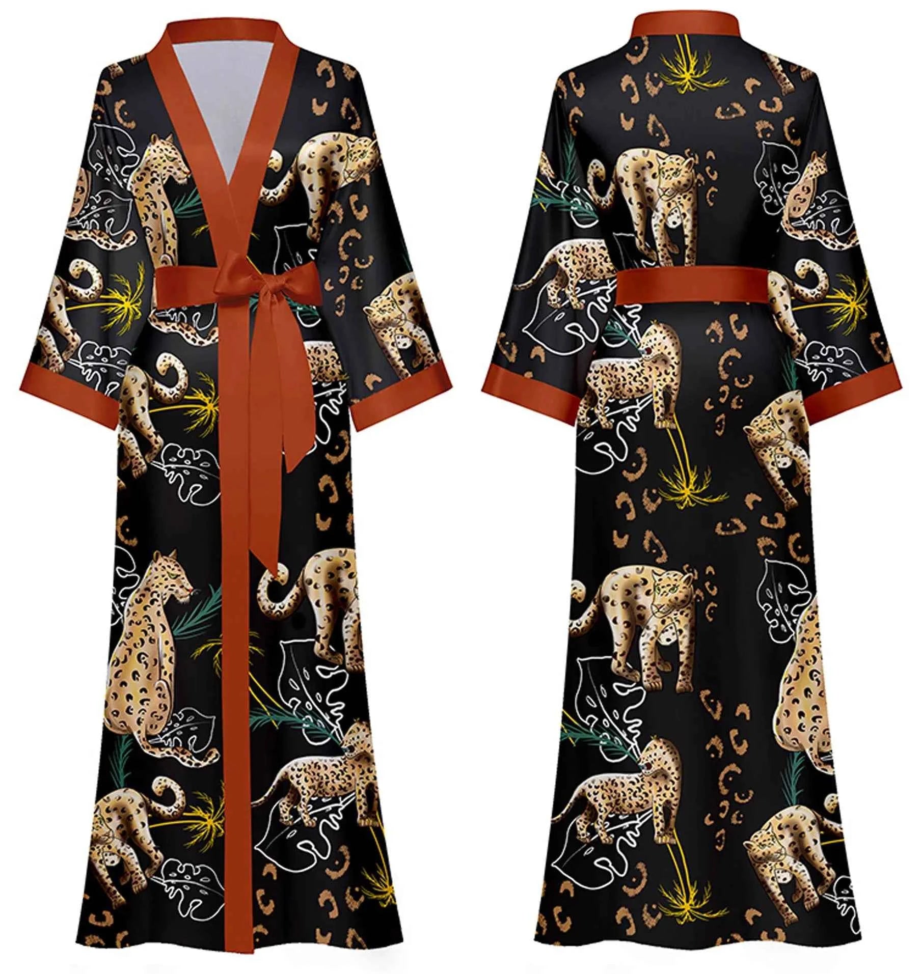 Daiwor Kout Silk Satin Robe for Women Long Japanese Kimono Robe Lightweight Soft Bathrobe Summer Luxury Dressing Gown