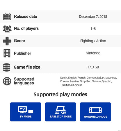 Super Smash Bros. Ultimate Nintendo Switch Game Deals Action Fighting and Multiplayer Genre for Switch OLED Lite Game Console SS69