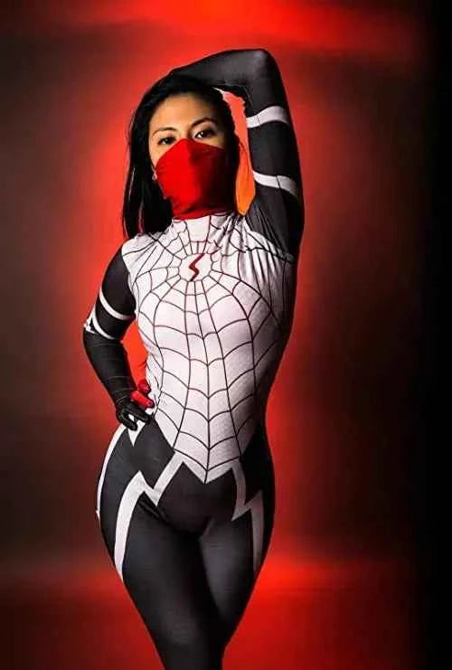 SS69 Cindy Moon Spiderman Cosplay Bodysuit - Stretchy Polyester Zentai Suit