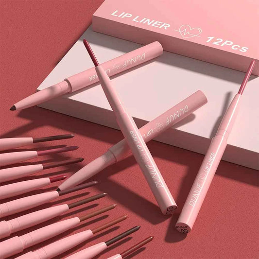 Lip Liner Lipstick Set, Waterproof Matte Durable  Non-sticky Non-transfer, Deep Red, Dusty Rose, Nude, Y2K Makeup Christmas