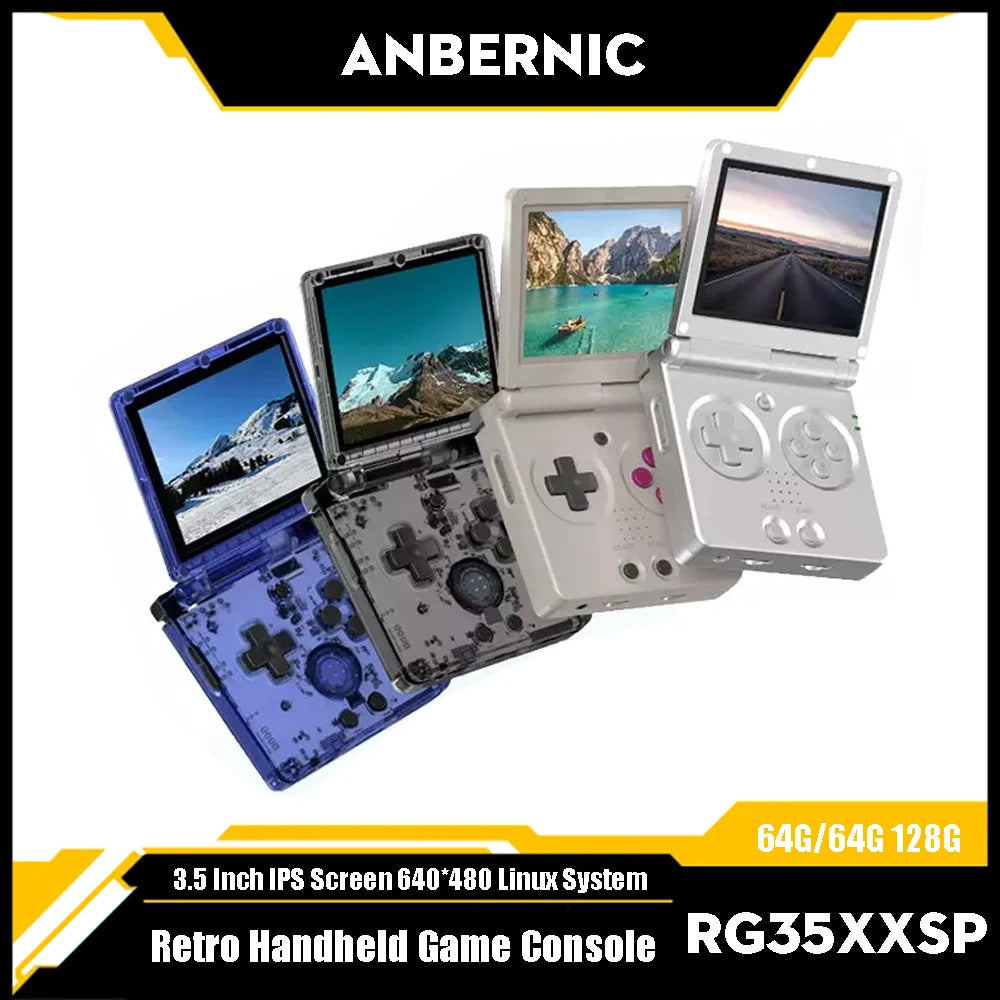 RG35XXSP Fold Handheld Game Consoles 3.5 Inch 640*480 IPS Screen 3300mAh Linux System HDMI-TV Output Retro Video Game Player SS69