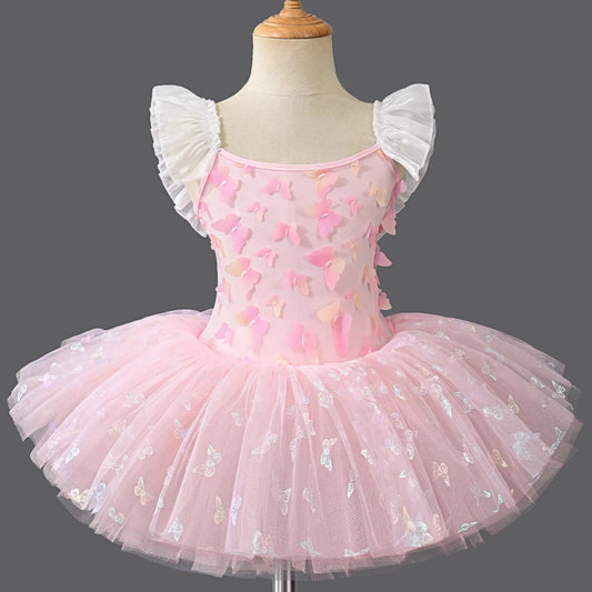 SS69 Girls Ballet Tutu Leotard Princess Performance Dance Dress Polyester