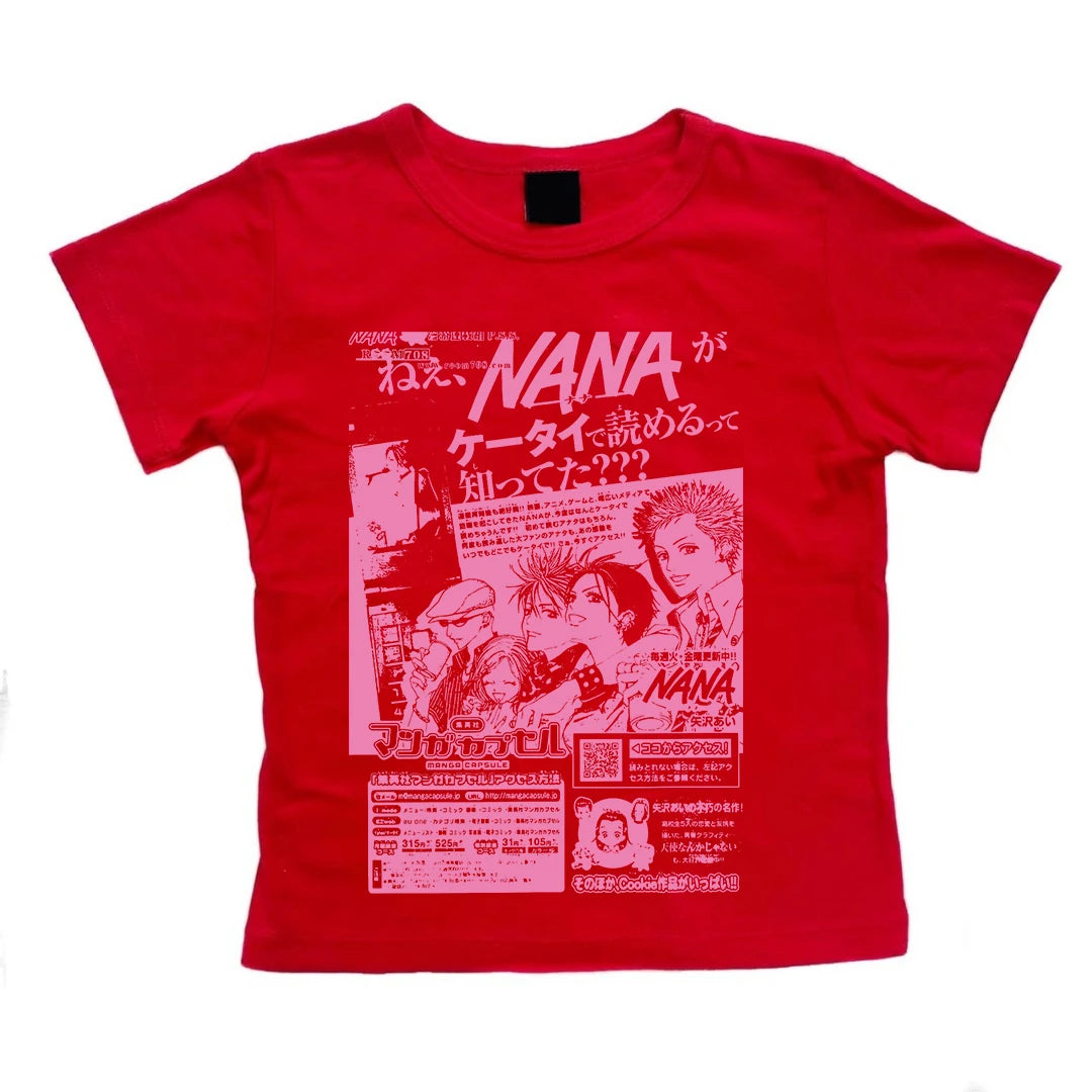 Y2k Nana Osaki Graphic T Shirts  Casual Harajuku Streetwear Japanese Clothes Fashion Rock Punk Sleeveless Tanks & Camis Coquette SS69 16.69 Red / XXL