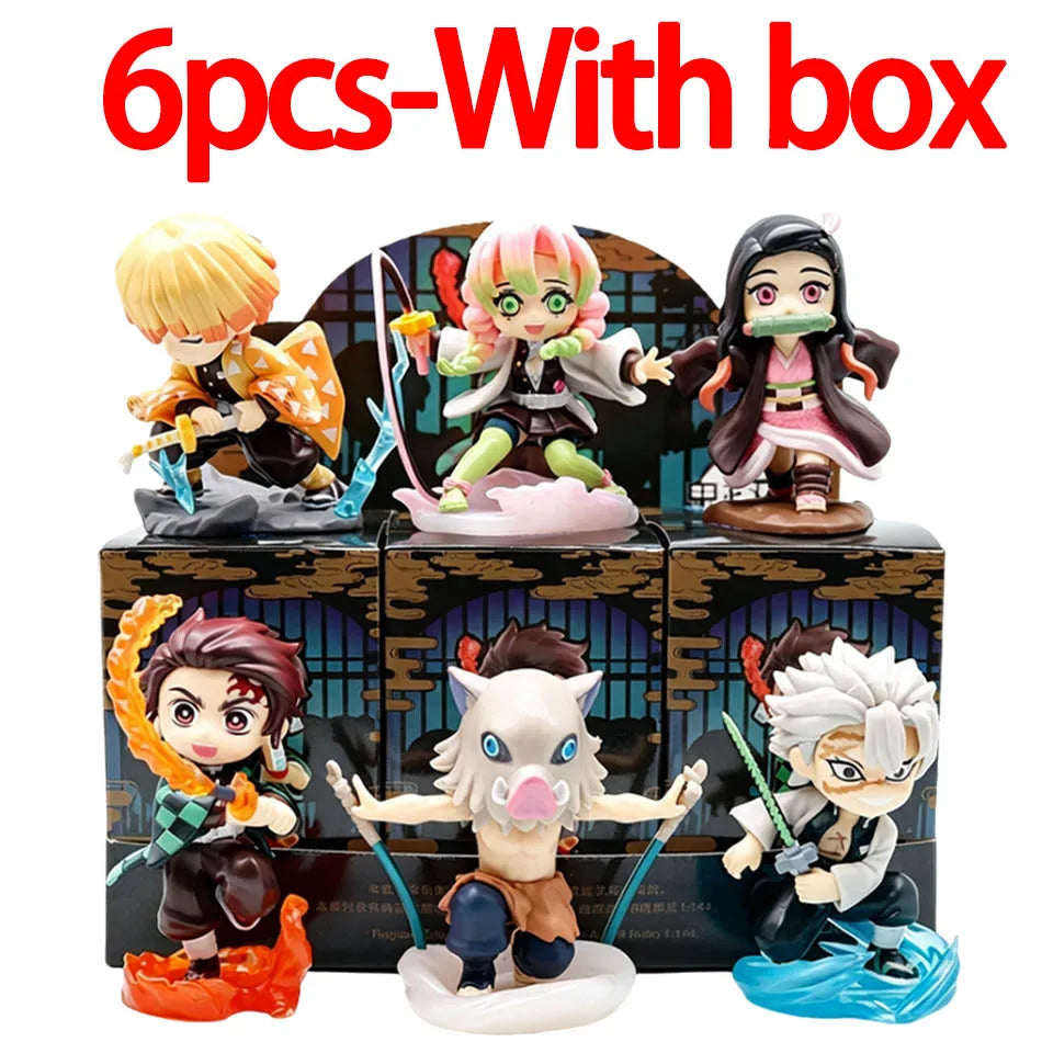 1-12pcs Anime Demon Slayer Blind Box Figure Toys Kimetsu No Yaiba Battle Series Guess Bag Mystery Doll Christmas Birthday Gift
