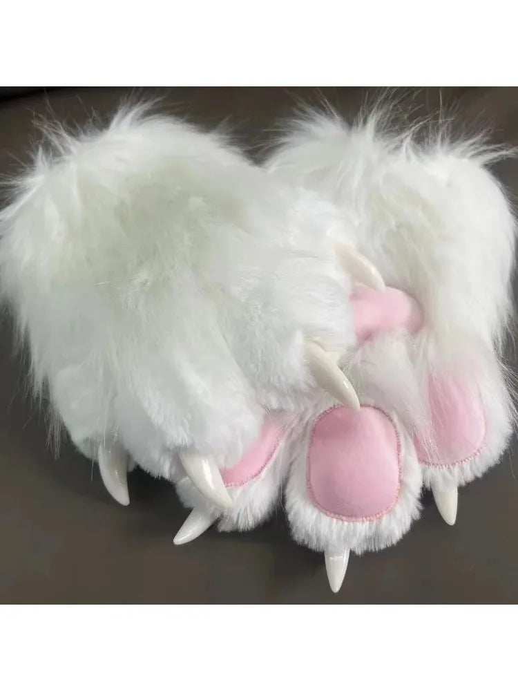 Fleece Animal Claw Mittens for Cosplay & Costumes