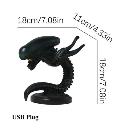 ZHUANGHUANC Alien Resin LED Lamp Stand Novelty Extraterrestrial Decor