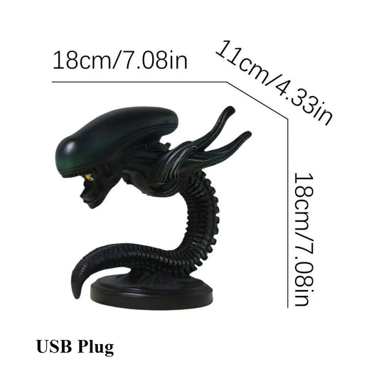 ZHUANGHUANC Alien Resin LED Lamp Stand Novelty Extraterrestrial Decor