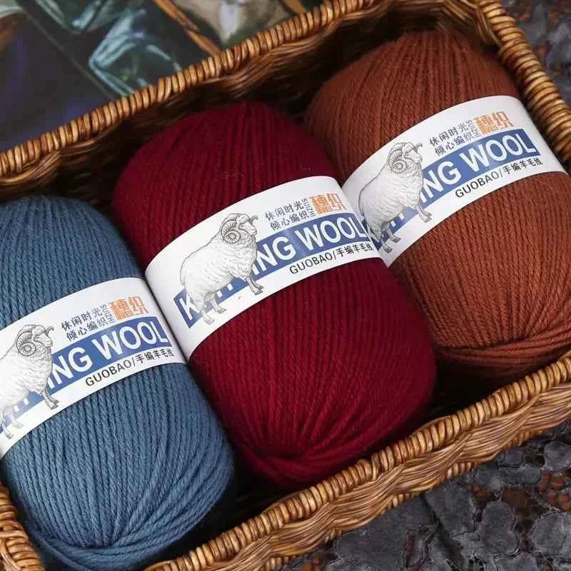 50g/Ball 100% Wool Yarn Pure Merino Thick Thread For Hand Knitting Scarf Sweater DIY Doll Woven Material