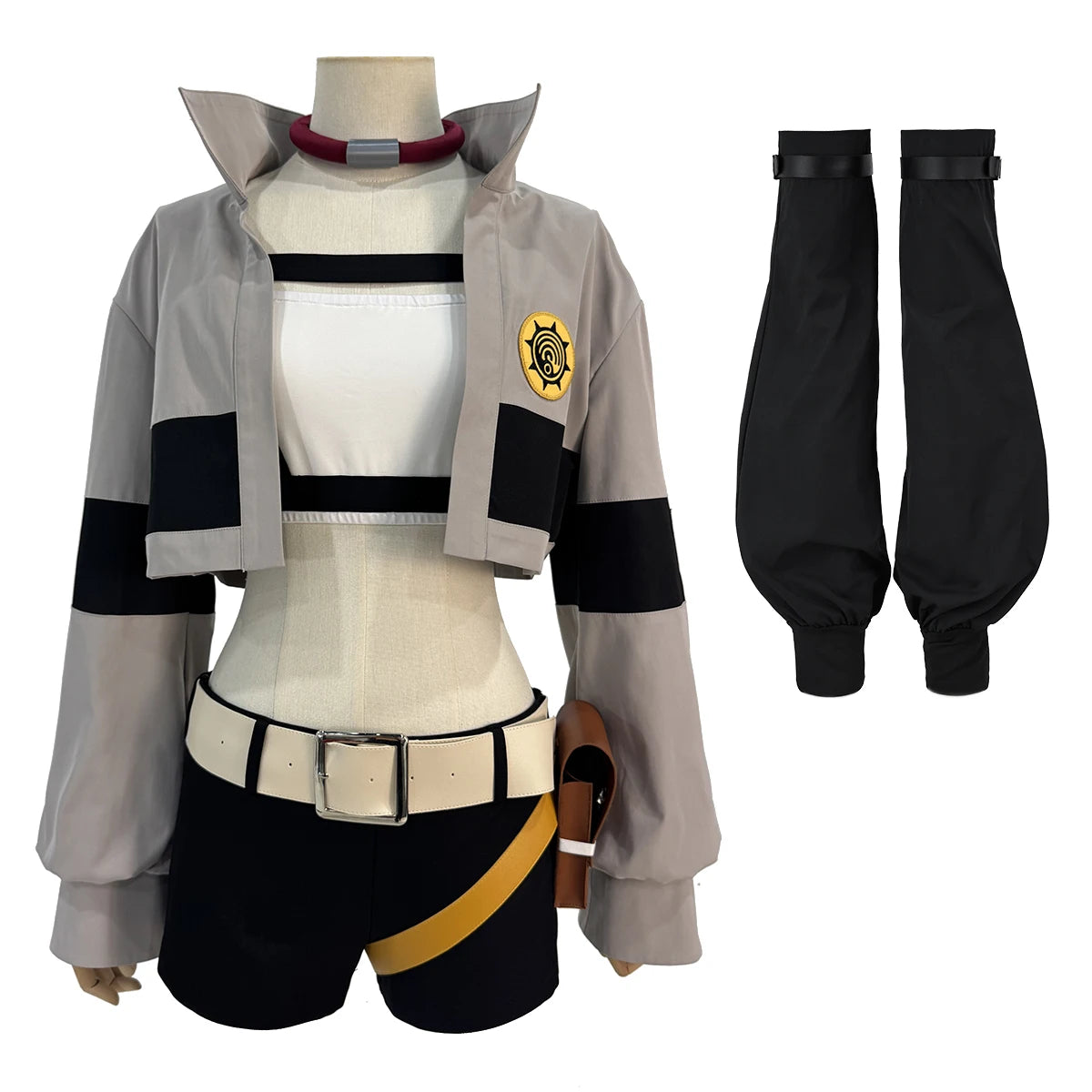HOLOUN Riyo Anime Cosplay Costume Set - Embroidered Vest, Jacket & Shorts