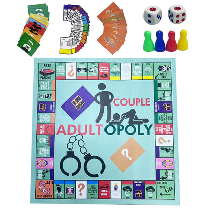 Adultopoly Board Game Couple Board Game Interactive Relationship Card Game Portable Couple Game Valentines Gifts for Him Her SS69 29.69 PURPLE / United States