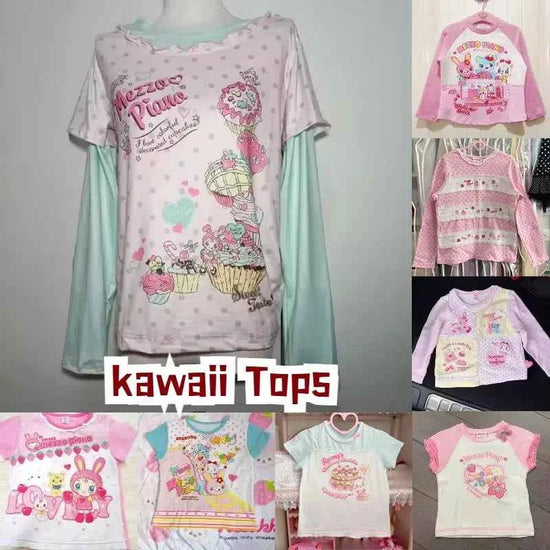 Japanese Sweet Kawaii Cartoon Polka Dot Print T-shirt Women Loose Casual Contrast Color Cute Graphic Tees Y2k Aesthetic Tops New