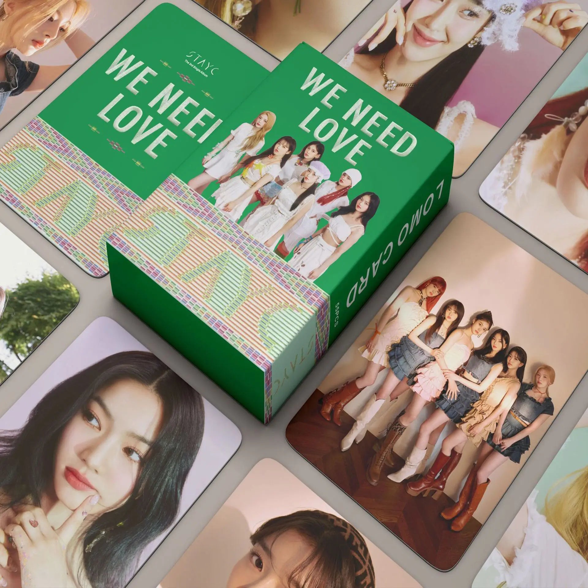 50 Cards / Set Stayc New Album Laser Card Lomo Card Girl Group Print Photo Card Beautiful Photo Fan Girl Gift Small Card Kpop SS69