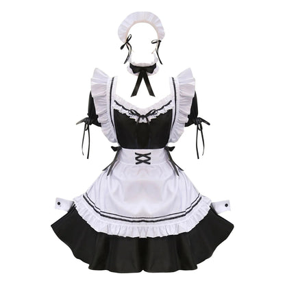 Black Pink Lolita Maid Costumes Cute Girls Women Lovely Maid Cosplay Costume Animation Show Japanese Outfit Dress Clothes S-5XL - SS69