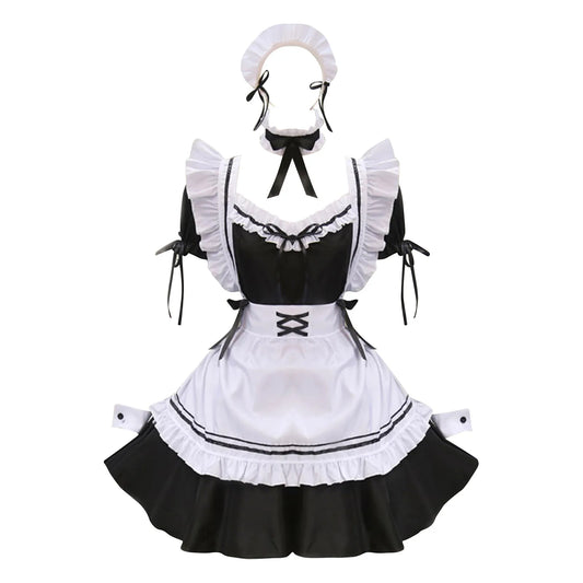 Black Pink Lolita Maid Costumes Cute Girls Women Lovely Maid Cosplay Costume Animation Show Japanese Outfit Dress Clothes S-5XL - SS69