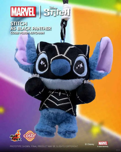 Hottoys Cosbaby Stitch Marvel Blind Box - Captain America & Spider-Man Crossver Anime Figure Christmas Surprise Gift Collection