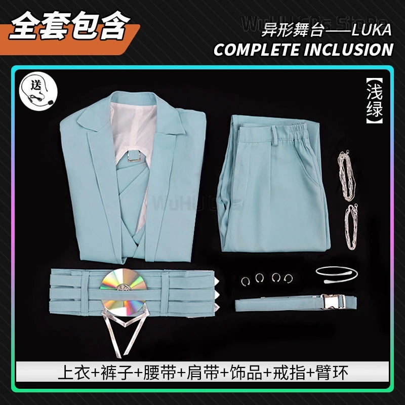 WICCON ALIEN STAGE Luka Cosplay Costume Set with Waist Cutout Blazer