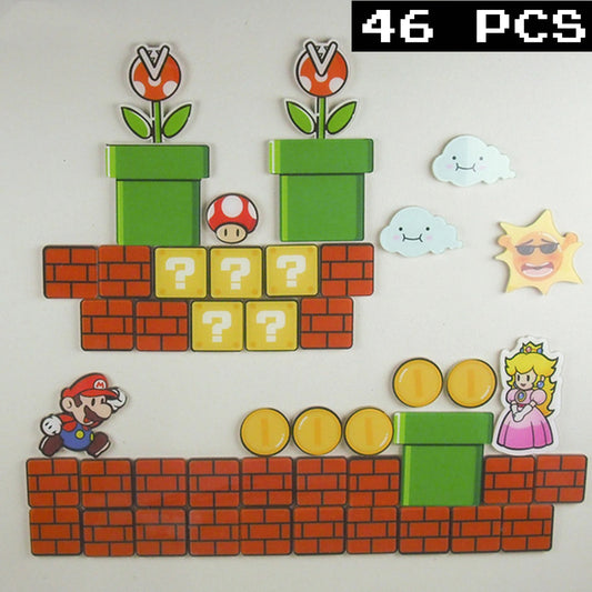 Cartoon Bros Fridge Magnet Home Kitchen Convenience Sticker Anime Photo Message Board Refrigerator Magnetic Stickers Home Dec