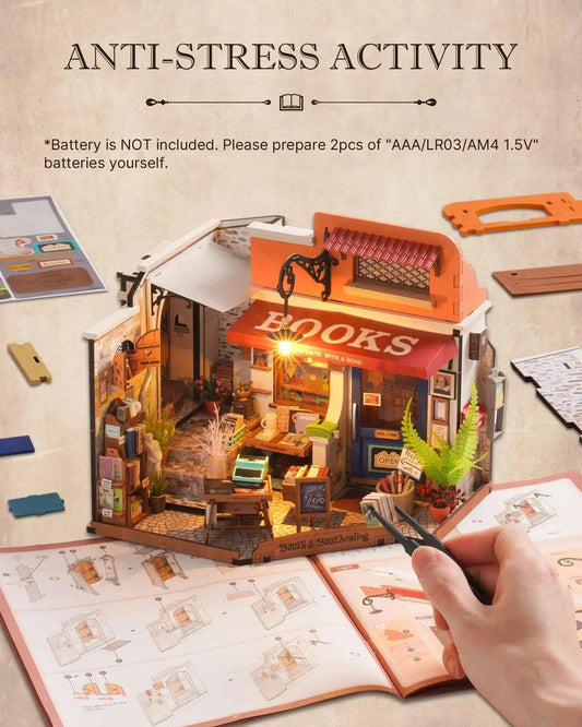 Robotime Rolife Becka's Baking House 3D Puzzle DIY Miniature Dollhouse Kit Amazing Gift for Children DG161