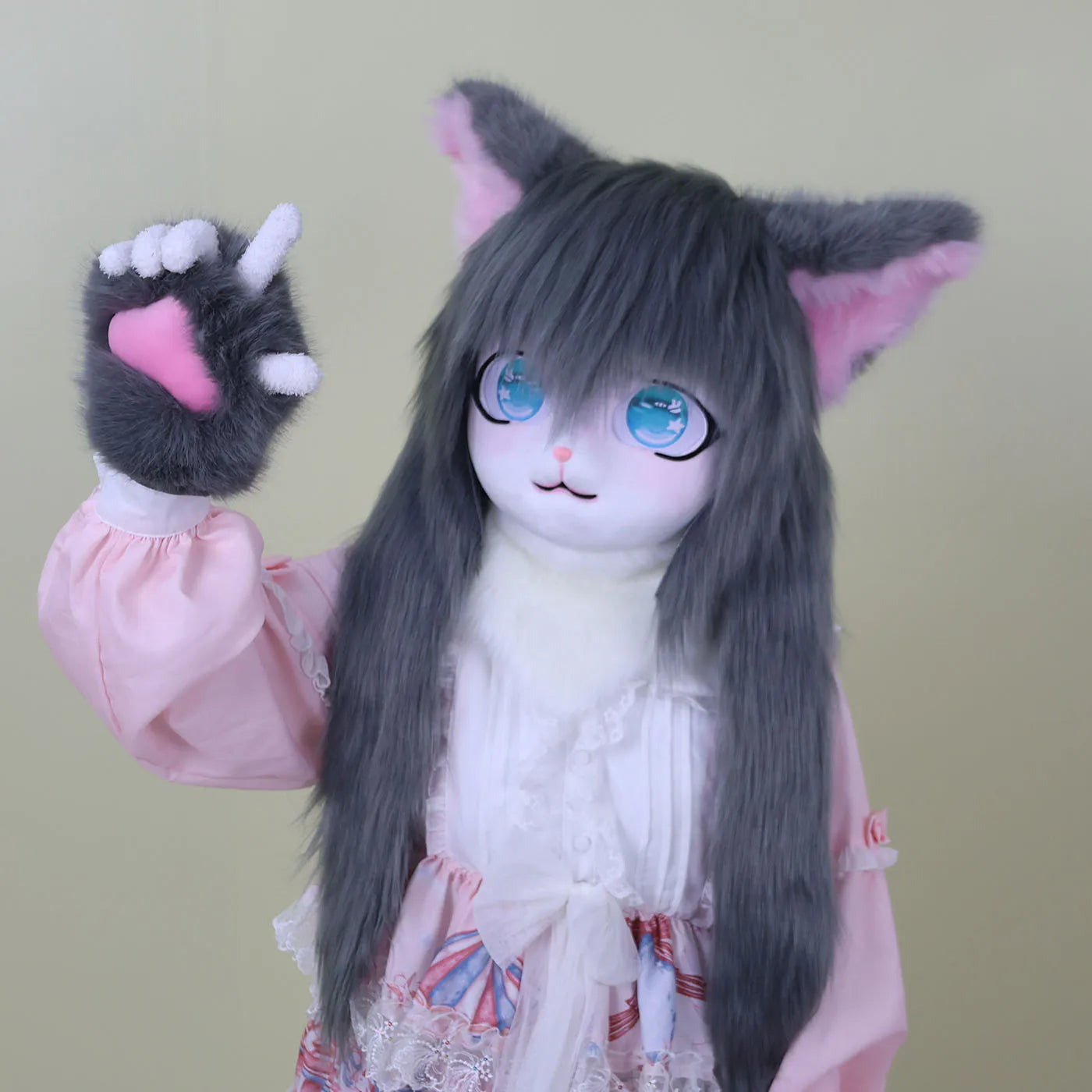 Furry Kigurumi Animal Cosplay Mask - Polyester Costume Head