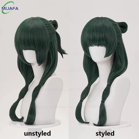 Maomao Cosplay Wig The Apothecary Diaries Dark Green Heat Resistant Fiber