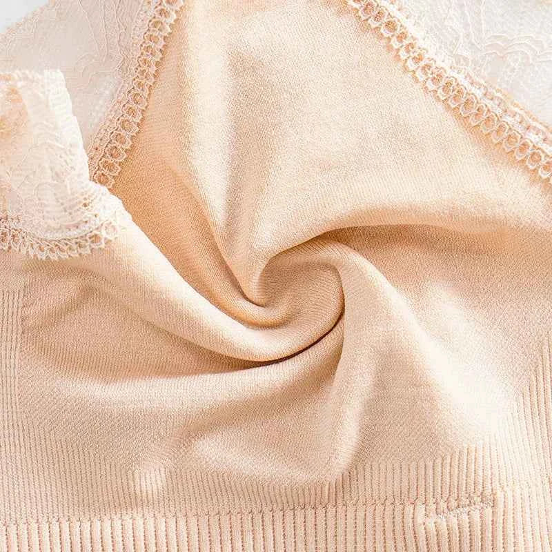 Wireless Front Open Nursing Bra Soft Lace Breathable Seamless Maternity Breastfeeding Bras Maternal Support For Pregnant Women