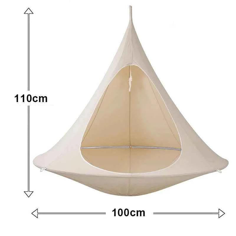 Outdoor Waterproof hammock Double Cacoon Hanging Chair Weight Capacity 80KG Outdoor and Indoor Use - Hanging Kit hanging tent